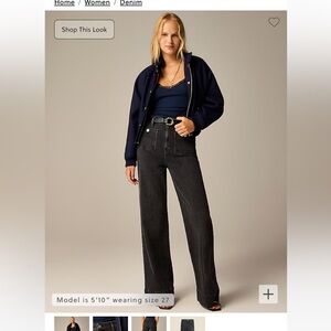 J Crew Sailor denim trouser in 1996 semi-stretch, Jessie Wash, Size 26